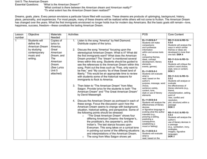 American dream faces harsh new reality worksheet answer key