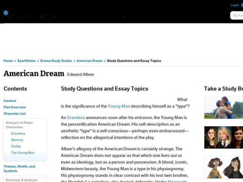 Dream american worksheet